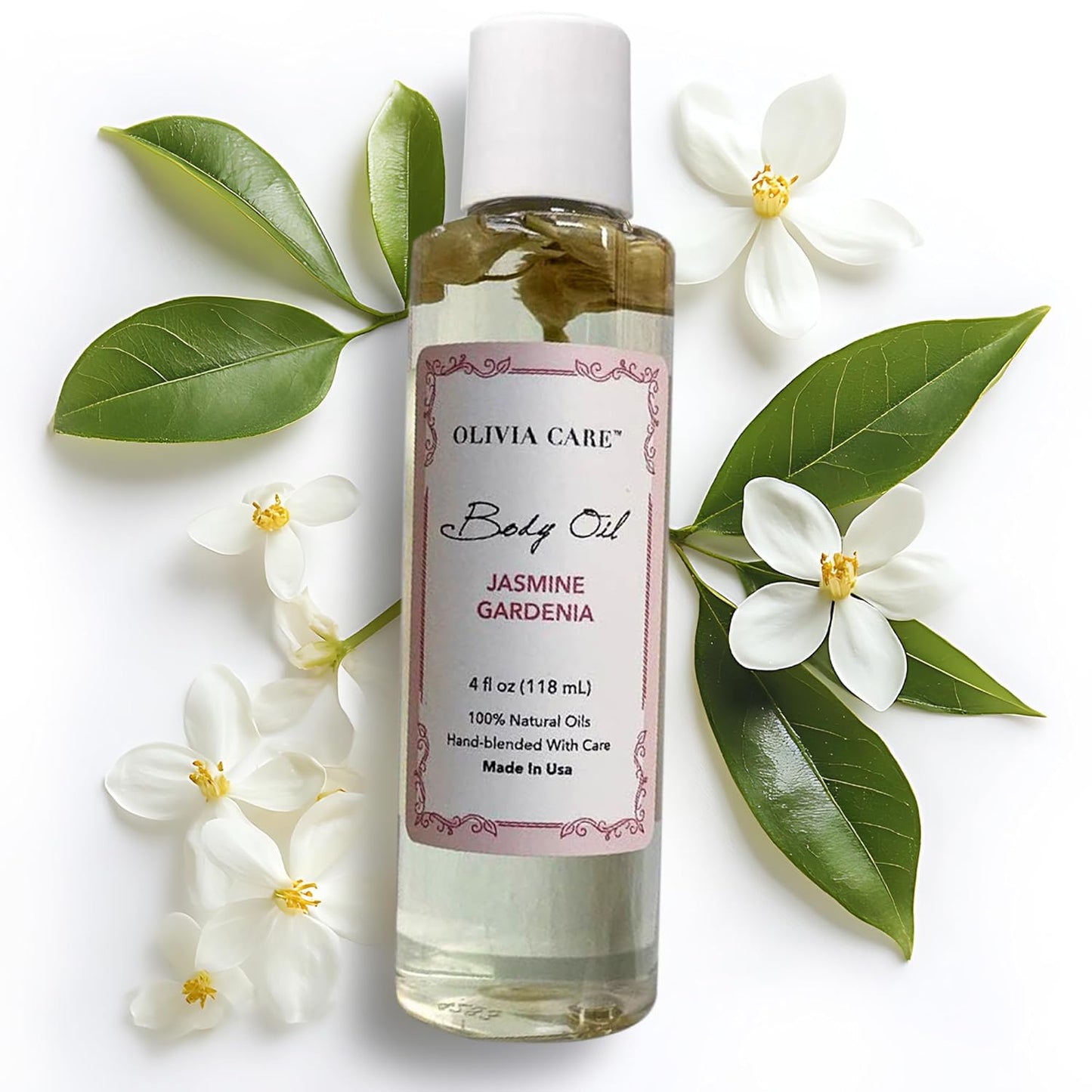Olivia Care 3 Pack Body Oils: Apricot Fig, French Rose, Jasmine Gardenia - Natural Perfume Oils For Women & After Bath Oils Body Moisturizers, Rich in Vitamin E, K, & Omega (3 Scents)