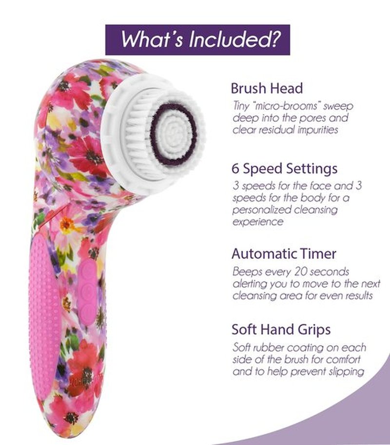 Michael Todd Beauty - Soniclear Elite - Facial Cleansing Brush System - 6-Speeds - Face Cleansing Brush & Exfoliating Body Scrubber