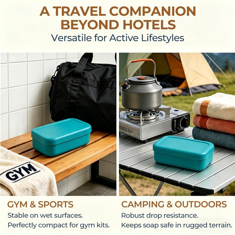 AIMAIAIMAI Silicone Shampoo Bar Travel Case with Drain Pad – Leak Proof Bar Soap Travel Case for 2 Bars, Shampoo & Conditioner Bar Holder for Camping, Gym | 1 Pack, Green