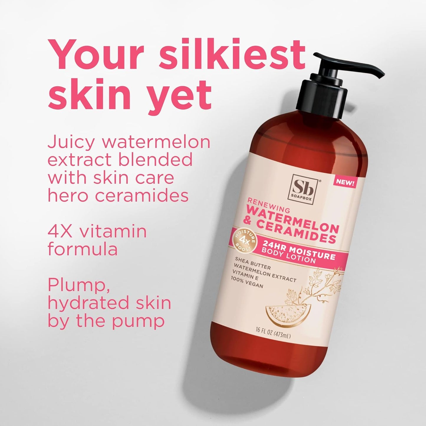 Soapbox Moisturizing Body Lotion, Coconut Milk & Sandalwood with Aloe and Shea Butter, Pack of 3 Hand Lotion Bottles, Vegan Skin Care Products, Moisturizer for Dry Skin, 3 Pack, 16oz Each