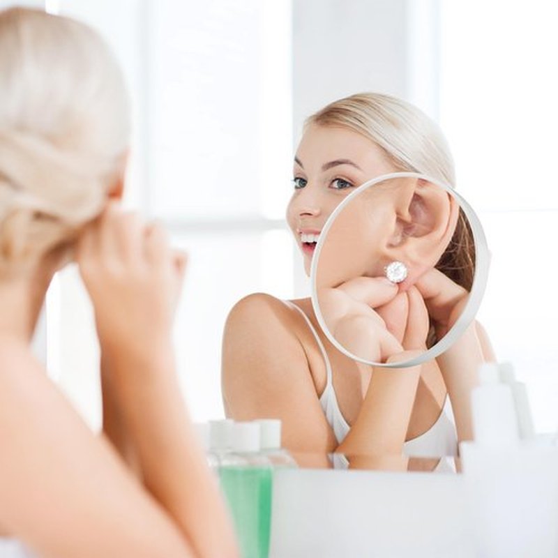 FAHZON 20X Magnifying Mirror, Magnified Mirror 3.5" with Two Suction Cups and Tweezers, Travel Magnifying Mirror Set Comes with Portable Storage Bag, Small Magnifying Mirror for Travel(White)