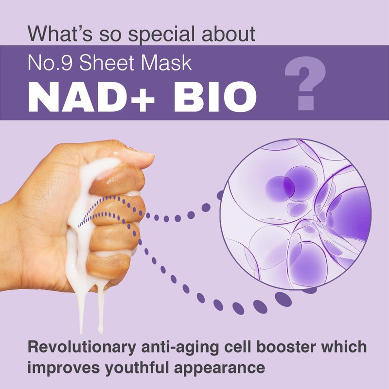 ARESSA SKYBDY BIO Lifting-Sil Full Face Mask | NAD+, NMN, Collagen & Peptides | Tightens Jawline & Neck | Reduces Wrinkles & Lines | Firming & Hydrating | 4 Sheets + Bonus Lifting Band