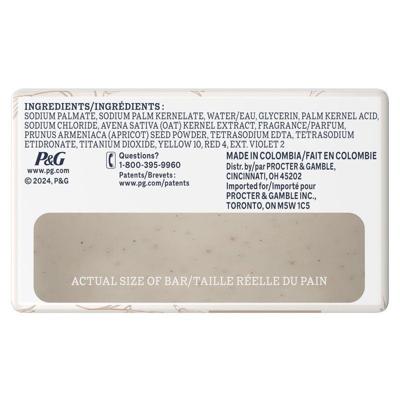 Ivory Exfoliating Bath Bar Soap, Designed for Whole Family with Plant-Based Cleansers, Made Without Heavy Perfumes, Parabens or Phthalates, Warm Vanilla + Oat Milk Scent, 3.17 oz (4 Count) (Pack of 8)