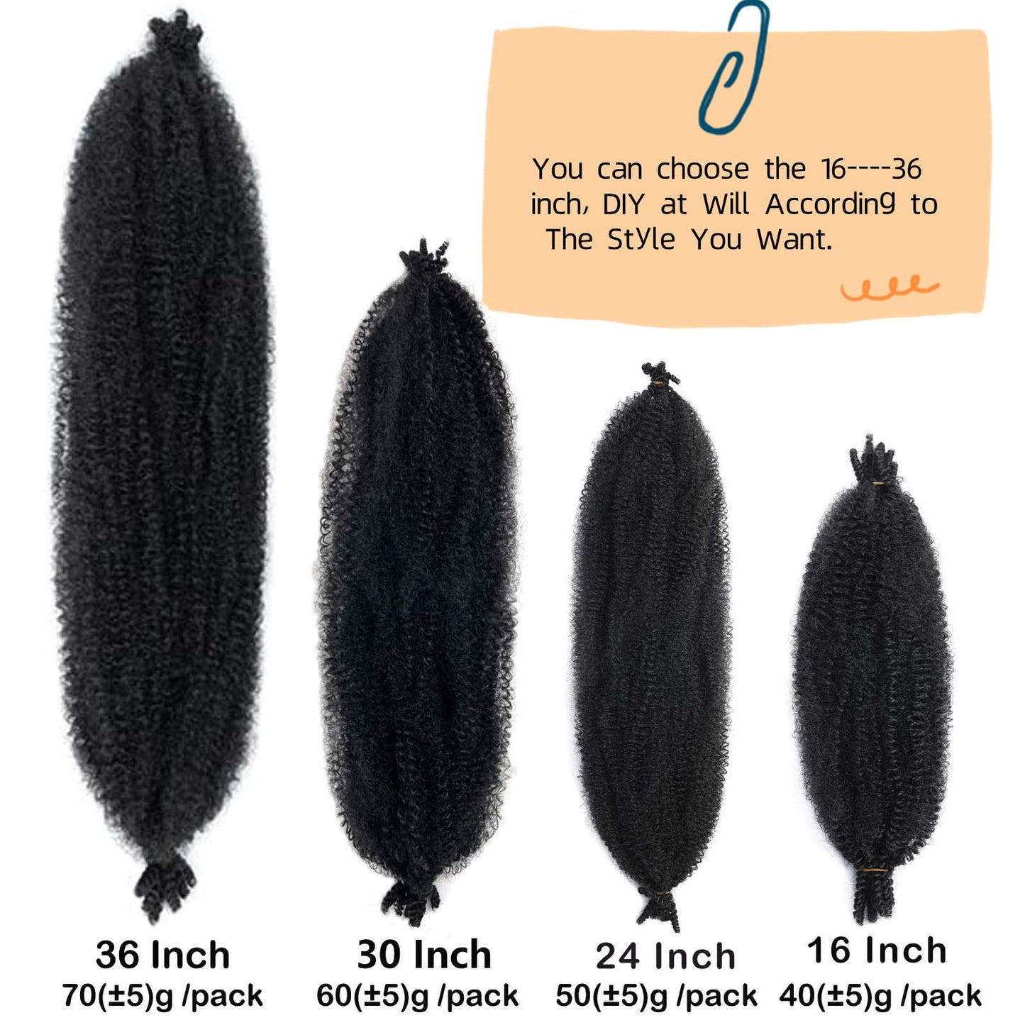 24 Inch Marley Twist Braiding Hair 8 Packs Springy Afro Twist Hair Pre-Separated Spring Twist Hair for Soft Butterfly Locs Crochet Hair Marley Hair Extensions for Black Women(24 Inch 1B)
