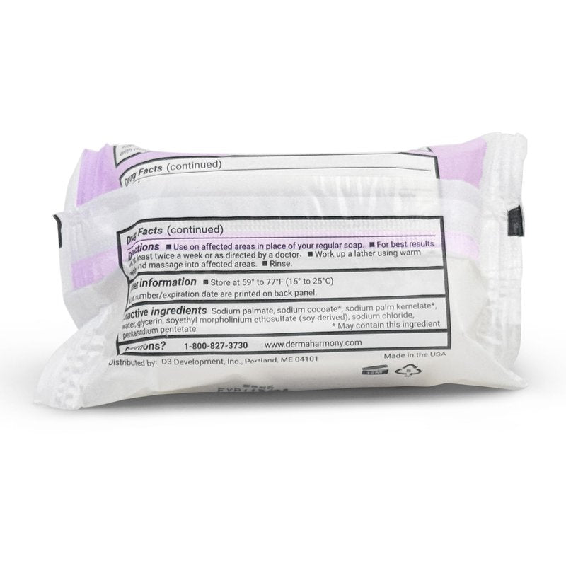 Dermaharmony 5% Sulfur 2% Salicylic Acid Bar Soap 4 oz – Crafted for those with Seborrehic Dermatitis, Dandruff, and Psoriasis (1 Bar)