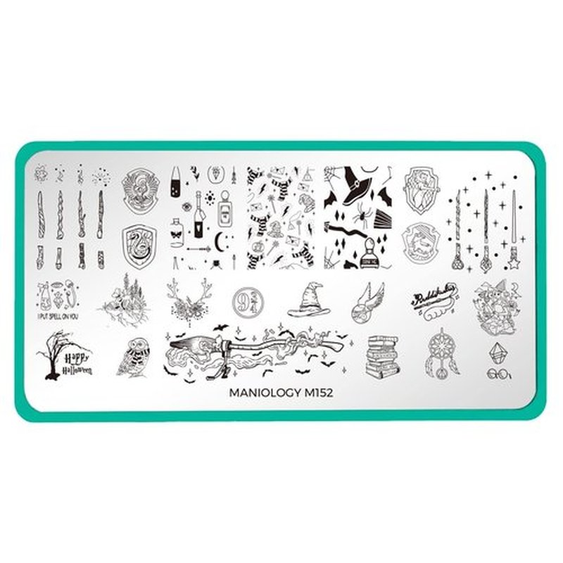 Maniology Sorcery and Spells Nail Stamping Plate Set, Halloween Plates Bundle, Sorcery Wizards Spirit Speaks Ouija Board Tarot Cards Manicure