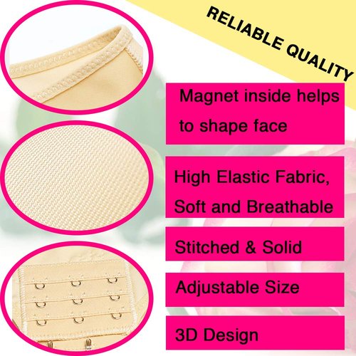 Reusable Chin Slimming Strap Face Lift Tape V Line Lifting Face Mask Double Chin Reducer Face Neck Slimmer Jawline Shaper Anti Snoring Snore Stopper (L)