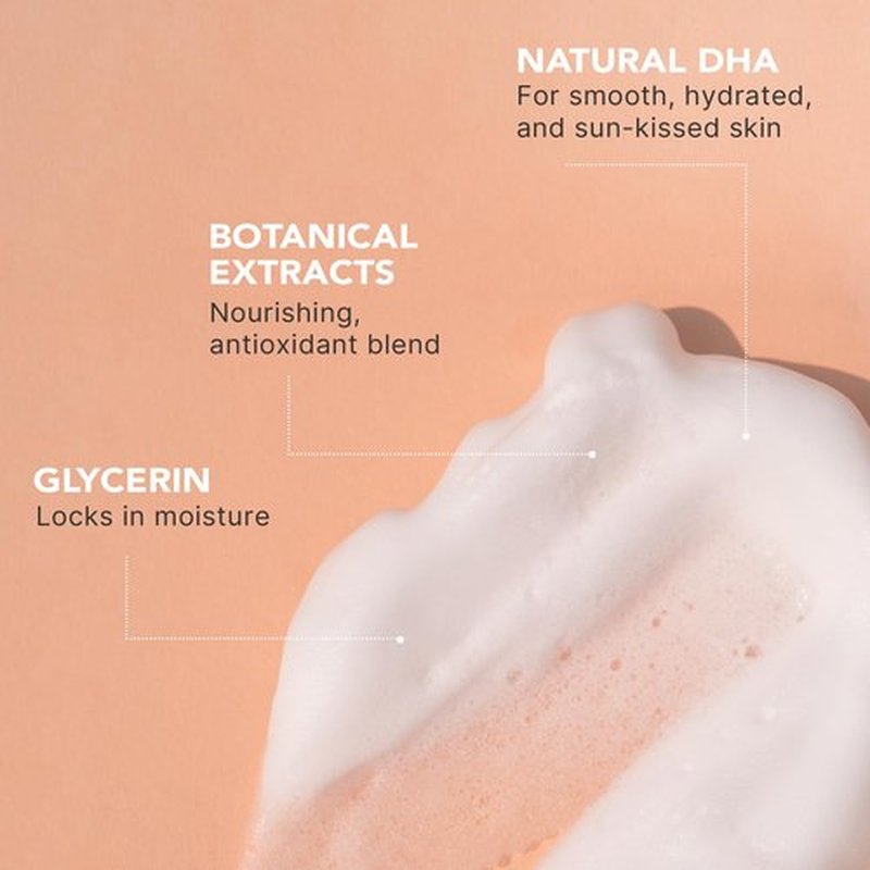 Self Tanner Mousse - USA Made with Natural & Organic Ingredients, Self Tanning Mousse for Dark Fake Tan, Sunless Tanner, Clear & Non Toxic Tanning Foam for Streak Free Finish, No Nasty Smell