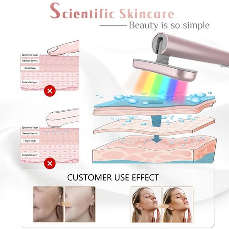 Red-Light-Therapy-for-Face, 7 in 1 LED Light Therapy Eye Equipment for Skin Care at Home Red Light Therapy Face Massager Skin Rejuvenation Light