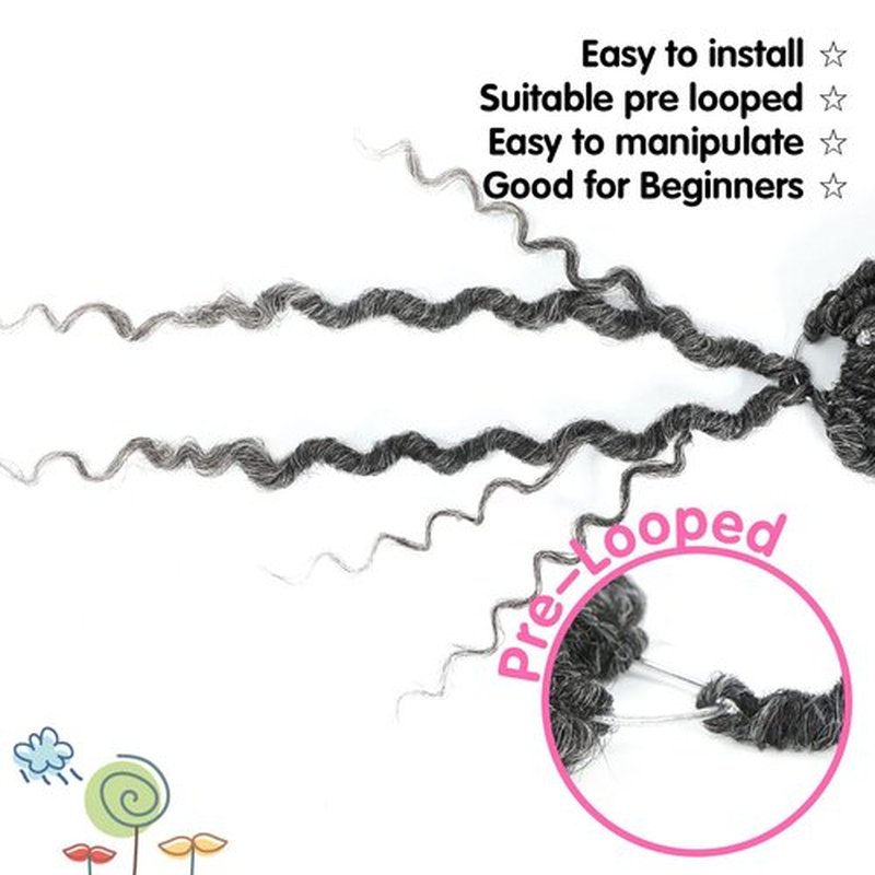 Fulcrum Goddess Locs Crochet Hair 12 Inch, 8 Packs New Faux Locs Crochet Hair for Black Women, Crochet locs with Curly Ends (12Inch (Pack of 8), Tgray#)