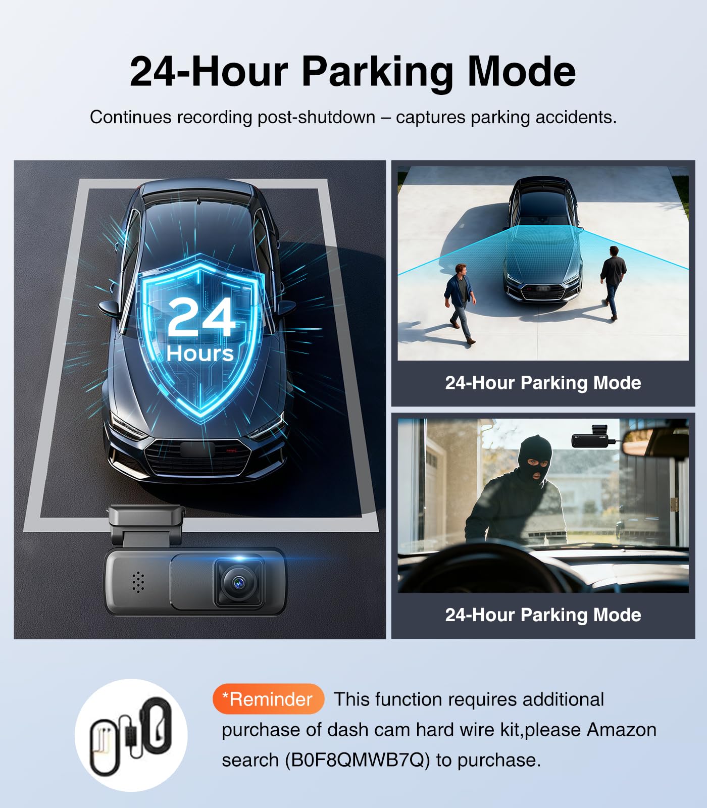 AINAVI Front Dashcam for Cars, Mini 2K Dash Camera, Dash Cam Built-in WiFi Wireless with APP Control, Hidden-Style Single Car Camera/WDR/Night Vision/G-Sensor/24H ParkingMode