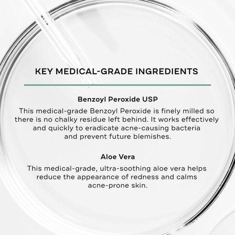 Replenix BP 10% Acne Wash + Aloe Vera, Oil-Free Benzoyl Peroxide Face Cleanser with Medical-Grade Ingredients for Acne-Prone Skin (6.7 fl. oz)
