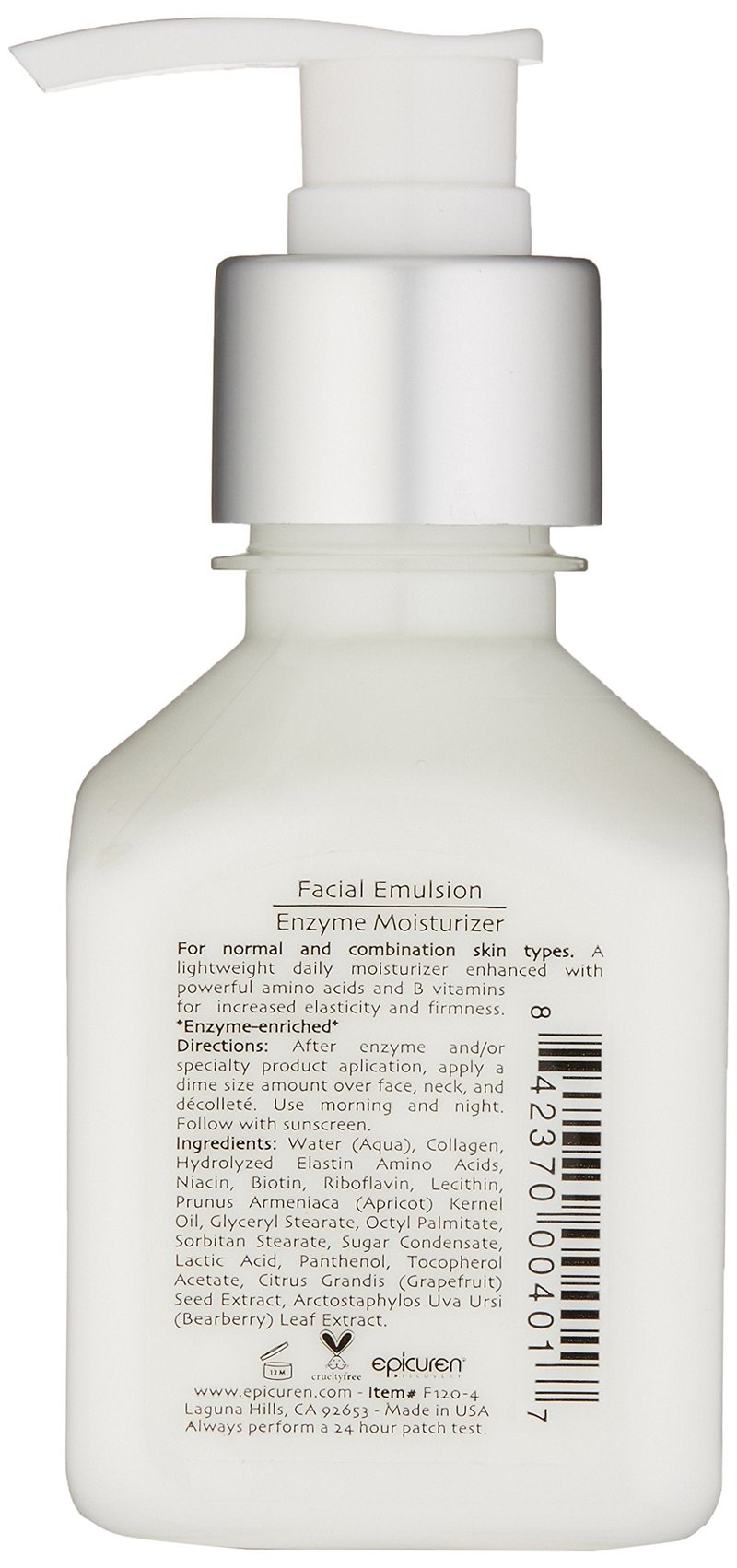 Epicuren Discovery Facial Emulsion Enzyme Moisturizer, 4 oz.