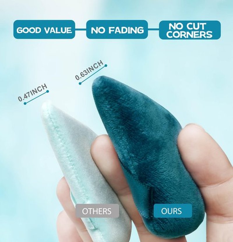 8 Pieces Triangle Powder Puff Face Soft Triangle Makeup Puff Velour Cosmetic Foundation Blender Sponge Beauty Makeup Tools (Pack of 3)