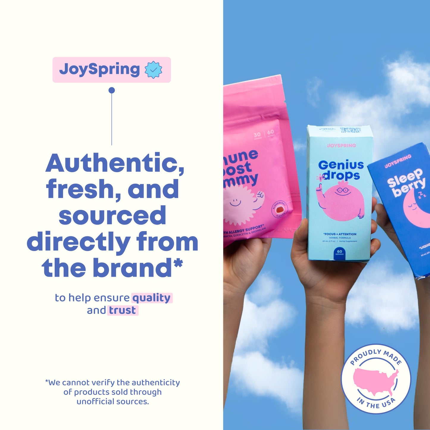 JoySpring Think Dust Kids Magnesium Sticks, Lemonade, 30 Servings