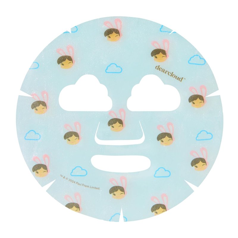 dearcloud Paul Frank Bouncy Bunny Girl Dew Essence Face Mask, Korean Sheet Mask - Tranexamic Acid, Niacinamide & Squalane (3 Count)