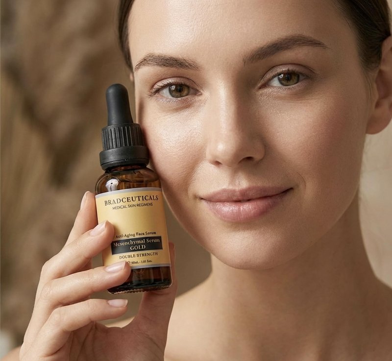 Bradceuticals GOLD Mesenchymal Stem Cell Serum - Using Science to Improve Skin and Visible Signs of Aging - Human Stem Cell & EGF Serum - 1fl oz