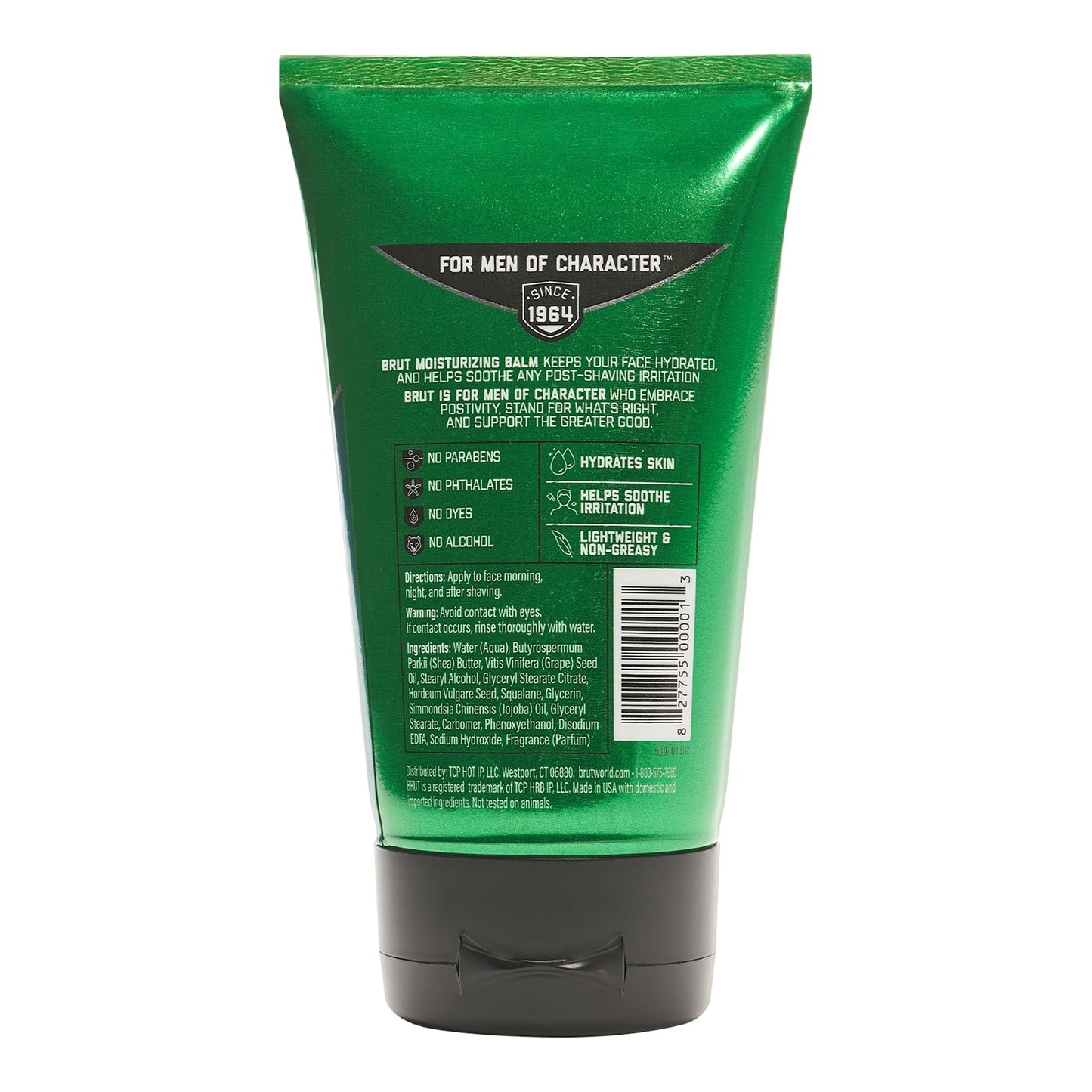 BRUT Moisturizing Balm - Soothing Men’s Face Moisturizer with Signature Scent - Lightweight and Grease-Free Aftershave Lotion - 3.5 oz