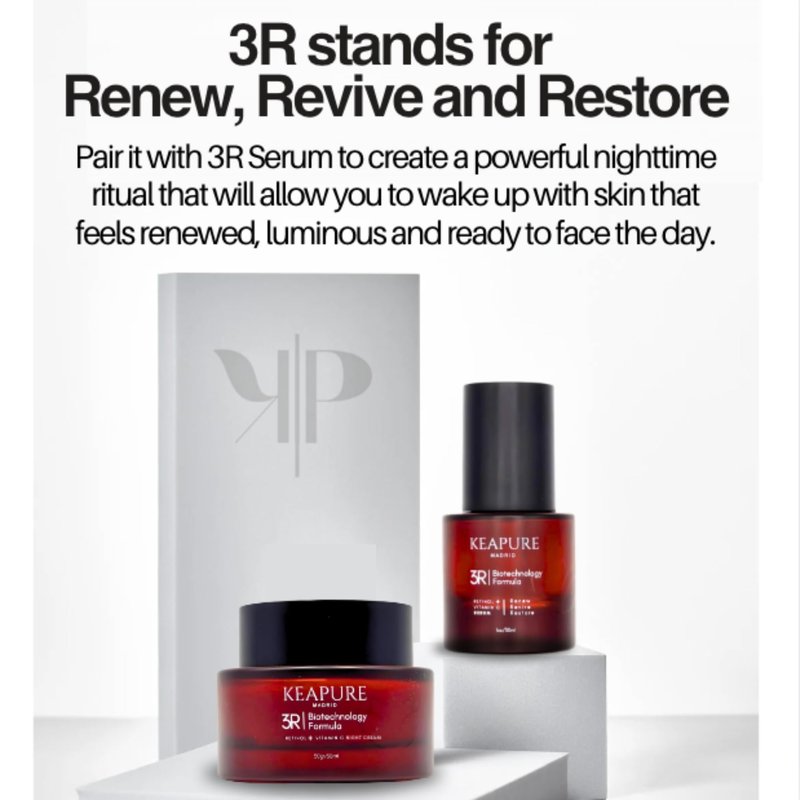Keapure 3R Revitalizing Serum with Retinol & Vitamin C for Sensitive Skin – Hydrating, Firming, Non-Irritating Formula, 30ml