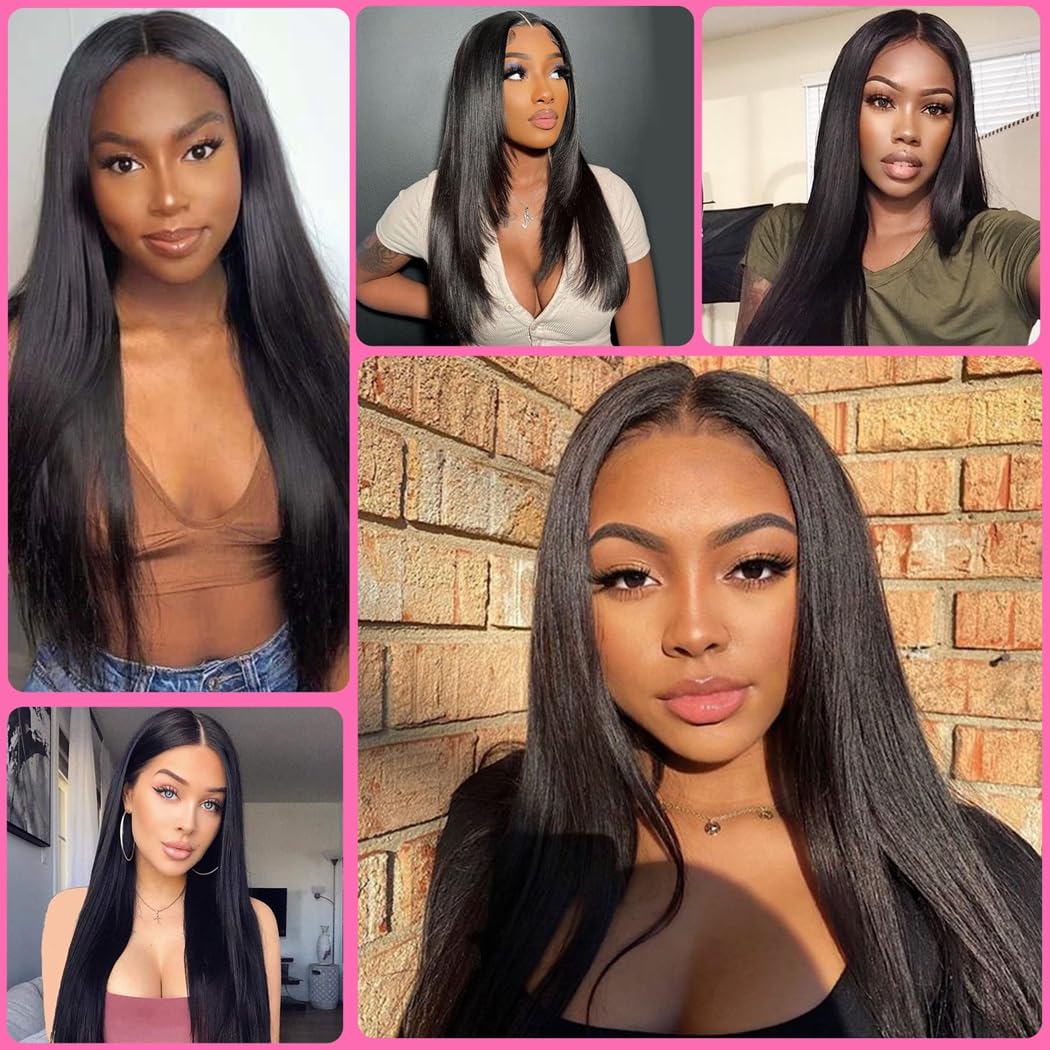 Odir 12 Inch Straight 4x4 Lace Closure Brazilian Human Hair 150% Density Unprocessed Straight Virgin Human Hair Swiss Lace Closure HD Lace Frontal No Bleached Knots Closure Natural Color