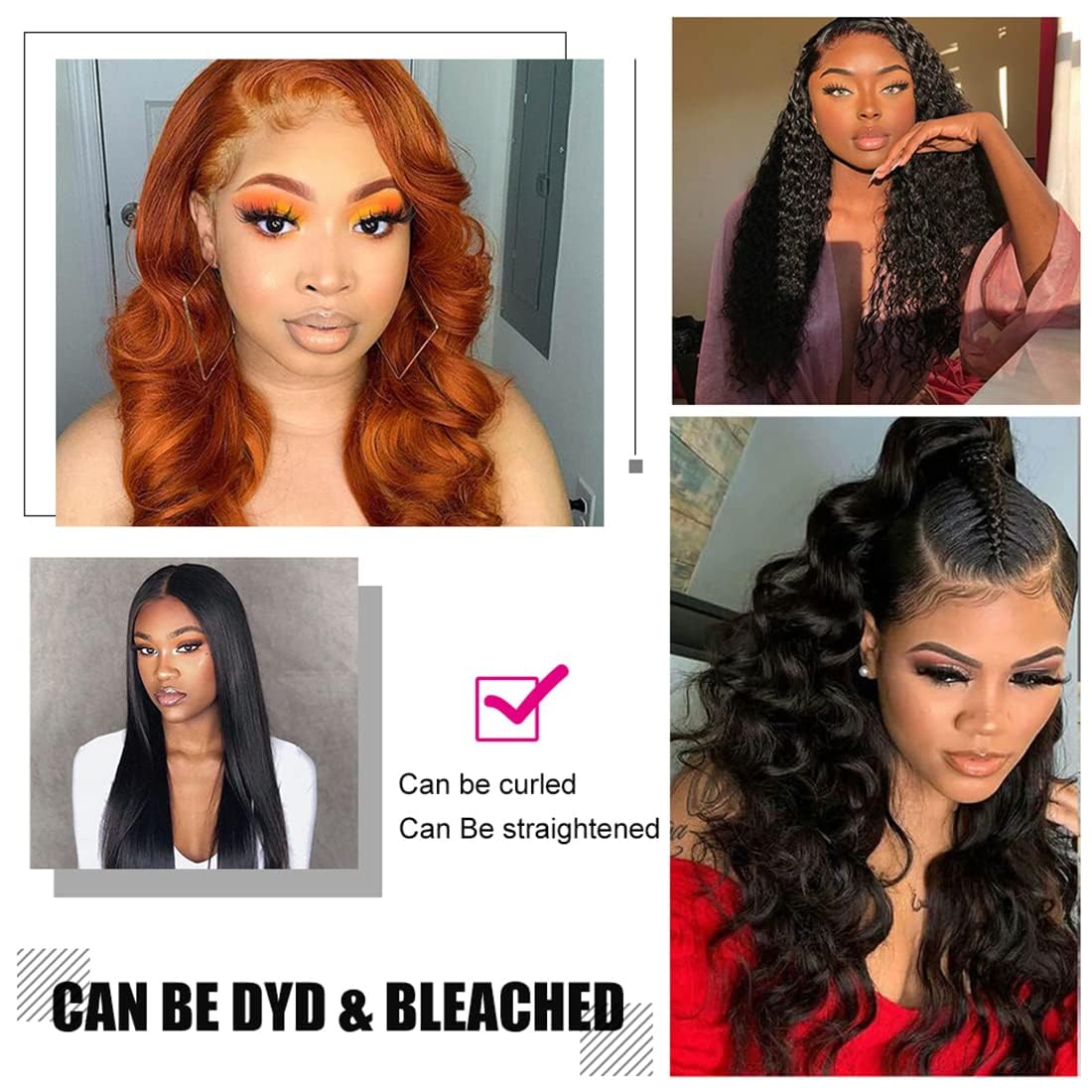 Body Wave Bundles Human Hair 24 26 28 Inch 3 Bundles Human Hair 100% Unprocessed Brazilian Virgin Hair Bundles Body Wave Human Hair Bundles Human Hair Extensions Natural Black
