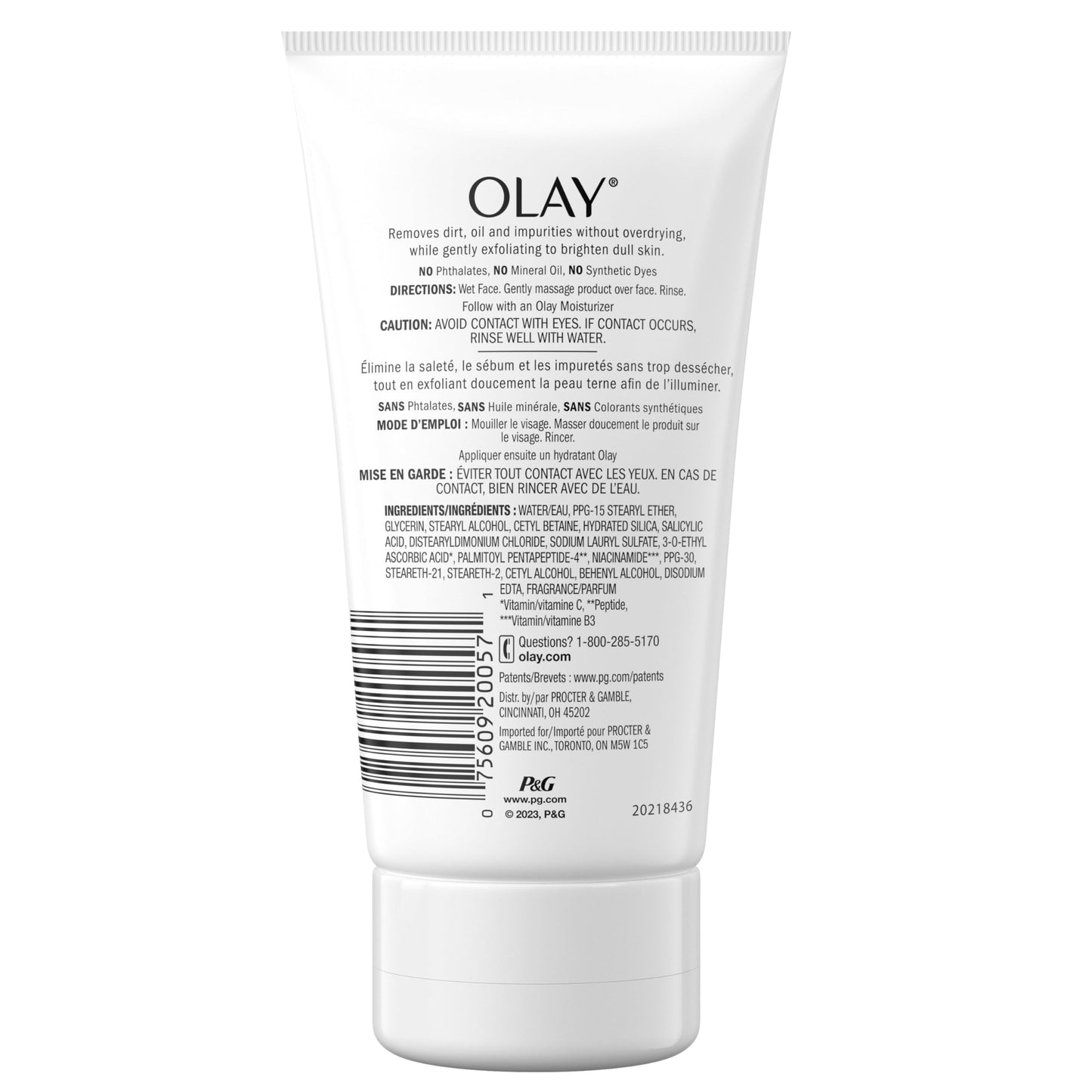 Olay Regenerist Vitamin C + Peptide 24 Facial Cleanser - 5 oz (Pack of 2)