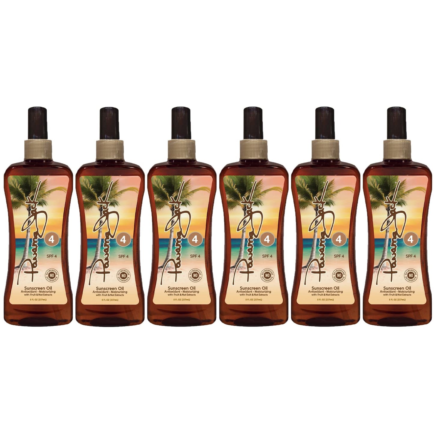 Panama Jack SPF 4 Sunscreen Tanning Oil - PABA-Free, Paraben-Free, 8 FL OZ (Pack of 2)