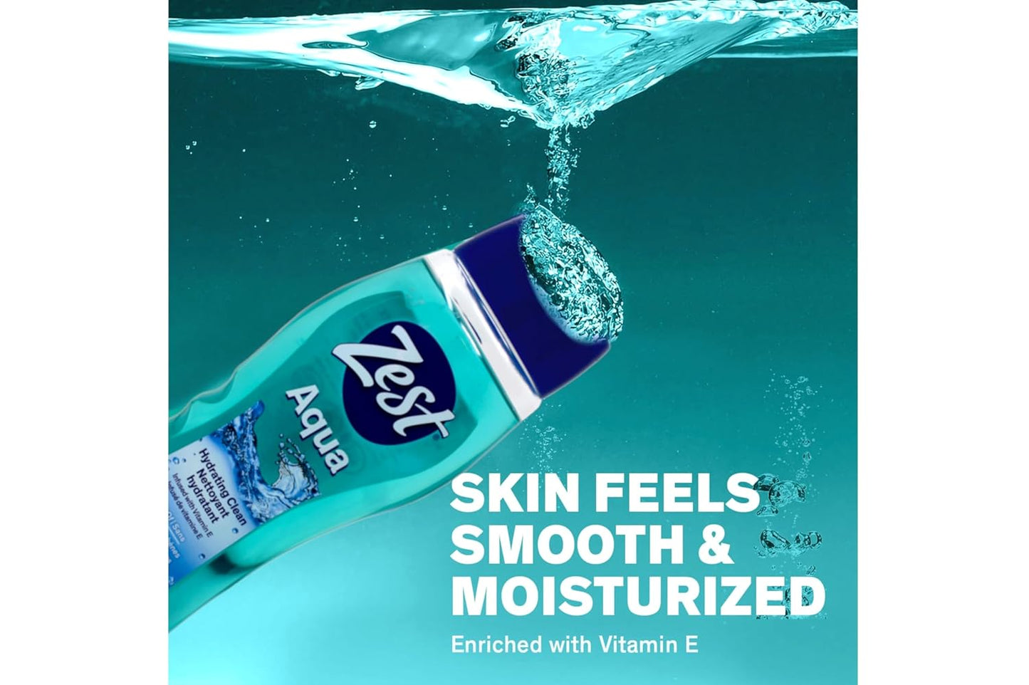 Zest Body Wash Aqua - 18 oz, Pack of 5