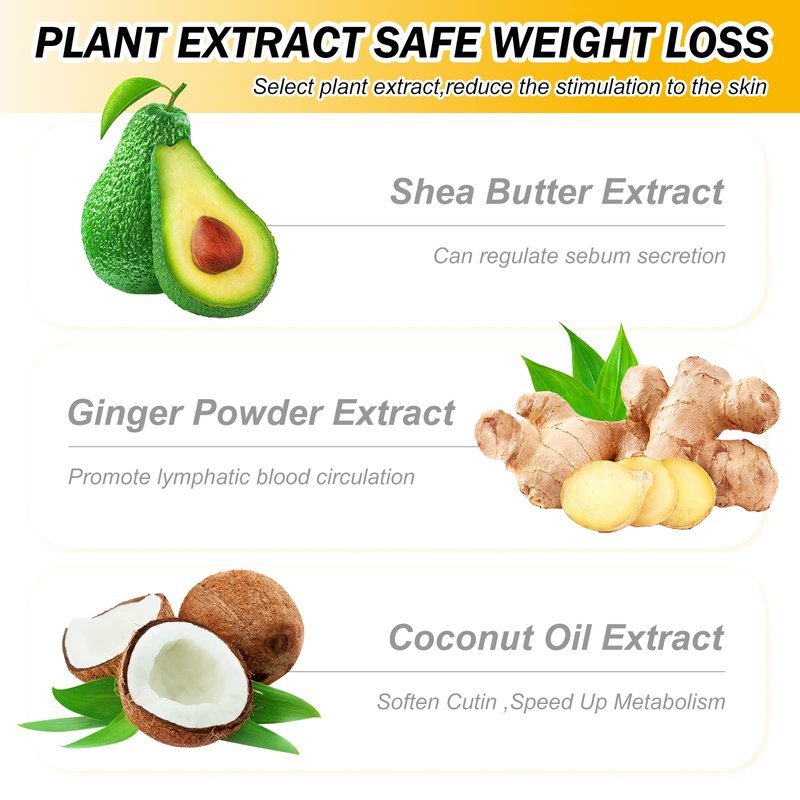 ALIVER Fat Burning Cream Lose Weight Fast for Women, Ginger Slimming Lotion That Burns Stomach Body Fat, Cellulite Cream for Thighs, Belly and Butt