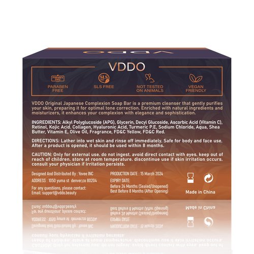 VDDO Turmeric Soap Bar, Kojic Acid Soap Dark Spots for Hyperpigmentation Original Japanese Formula Retinol Vitamin C Collagen Hyaluronic Acid Dark Spot Remover for Body Skin Face