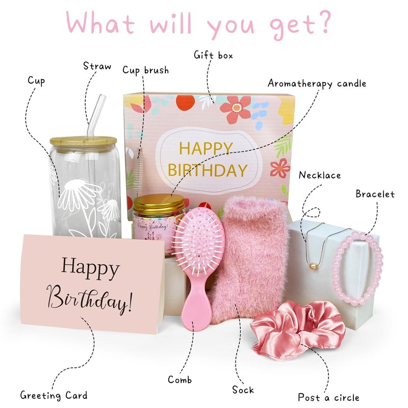 PPXMEEUDC 10 Piece Set Birthday Gifts for Teen Girls Teenage Girls Basket Gift Sets for Her Friend Daughter Sister Niece Granddaughter Women