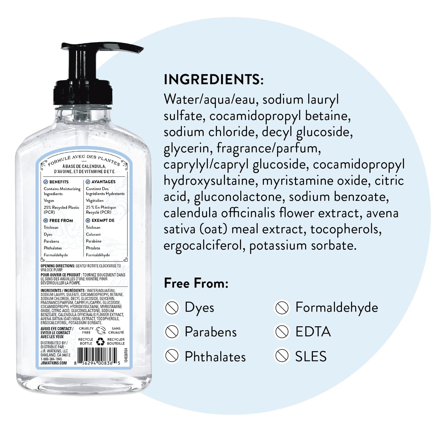 J.R. Watkins Hand Soap Ocean Breeze 11 Ounce