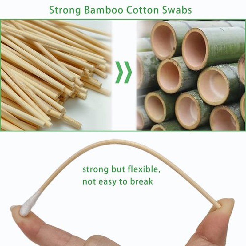 500/1000Ct 6'' Lint Free Long Cotton Swabs - Pure Cotton Tips Gun Cleaning Swabs with Durable Stem, Also fit Makeup, Pet Care, Electronic, Household- Case Package