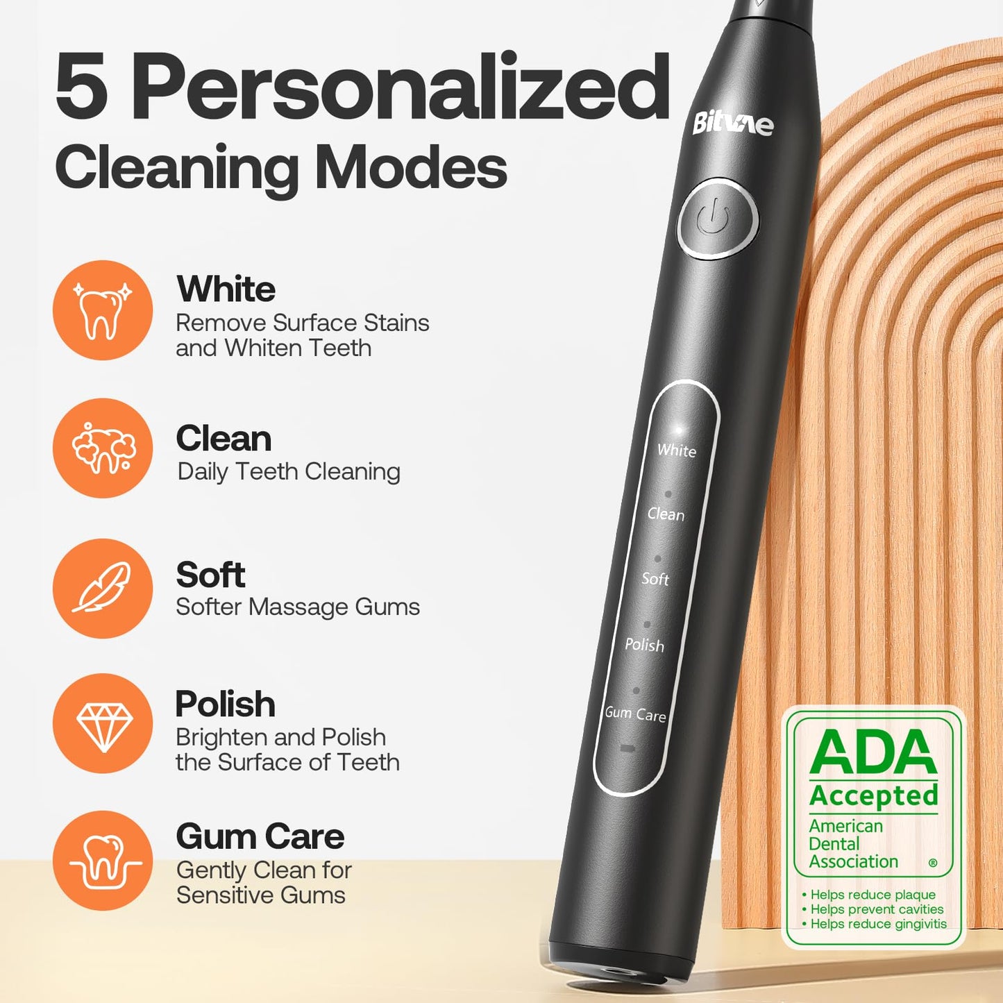 Bitvae Water Dental Flosser Teeth Picks - Cordless Portable Flosser for Teeth, 5 Modes Sonic Electric Toothbrush, Upgraded Water Dental flosser Pick