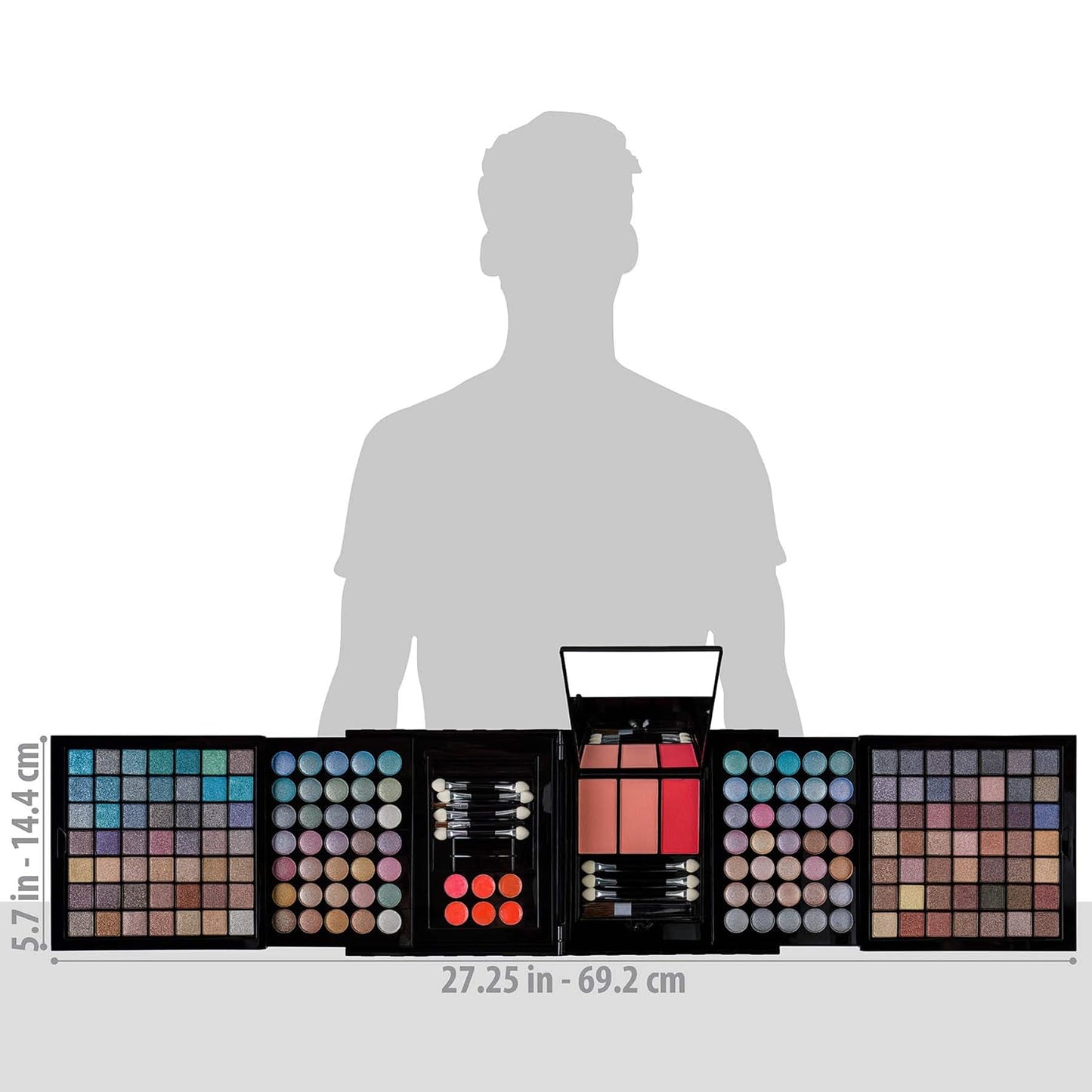 SHANY All About That Face Makeup Kit - All in one Beginner Makeup Set - Eye Shadows, Lip Colors, Face Makeup, Cosmetics applicators & More.