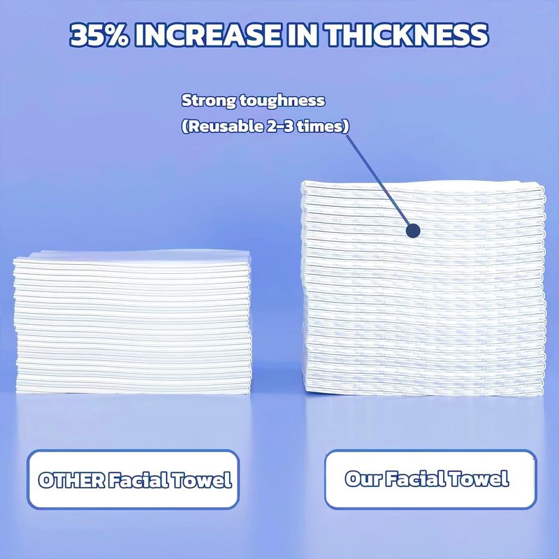 Disposable Face Towel 600 Count, Soft Cotton Clean Skin Face Towels, Dry Wipes Cotton Facial Towels Wash Cloths Tissue Thickened, Face Towelettes Disposable for Makeup Remover, Cleansing and Skincare