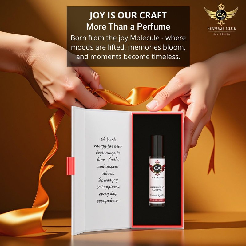 CA Perfume Amber Rouge Saffron Fragrance Body Oil For Women & Men Roll On 0.33fl oz / 10ml
