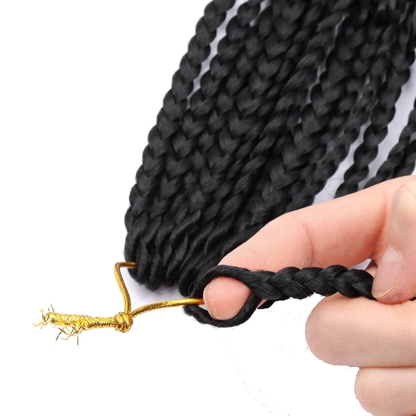 LMZIM Bohemian Box Braids Crochet Hair- 20 Inch Curly Ends,8 Packs Goddess Box Braids Crochet Hair,Boho Crochet Box Braids Synthetic Braiding Hair Extensions for Black Women
