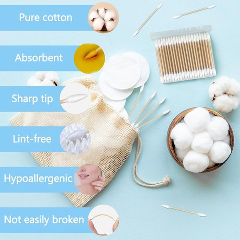 800 Pcs Pointed Cotton Swabs, Double Precision Tips Cotton Swabs In A Storage Container, Ideal For Touching Up Makeup & Nail Polish