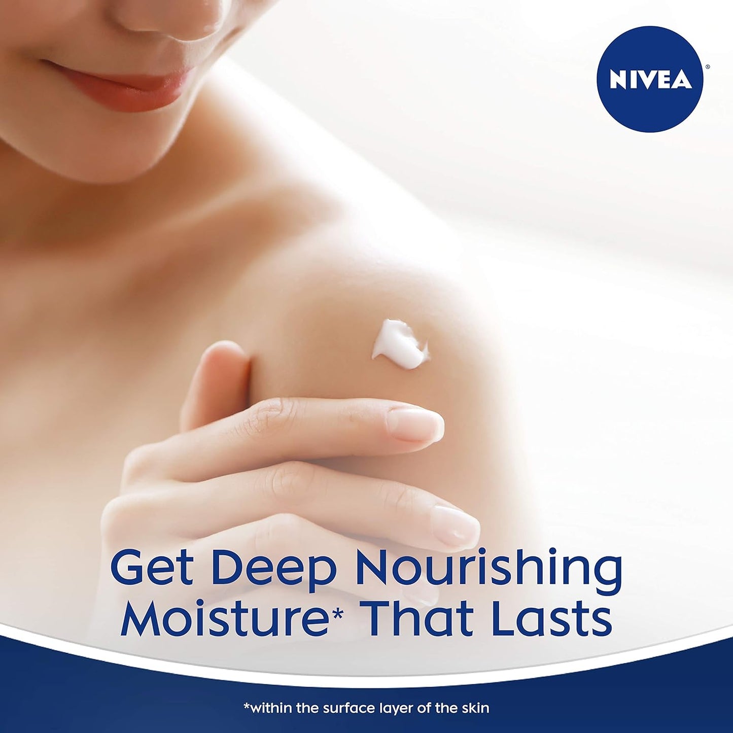 NIVEA Shea Nourish Body Lotion for Dry Skin with Hyaluronic Acid, Shea Butter and Deep Nourishing Serum, 48-Hour Body Moisturizer, 2.5 Fl Oz Bottle, Pack of 6