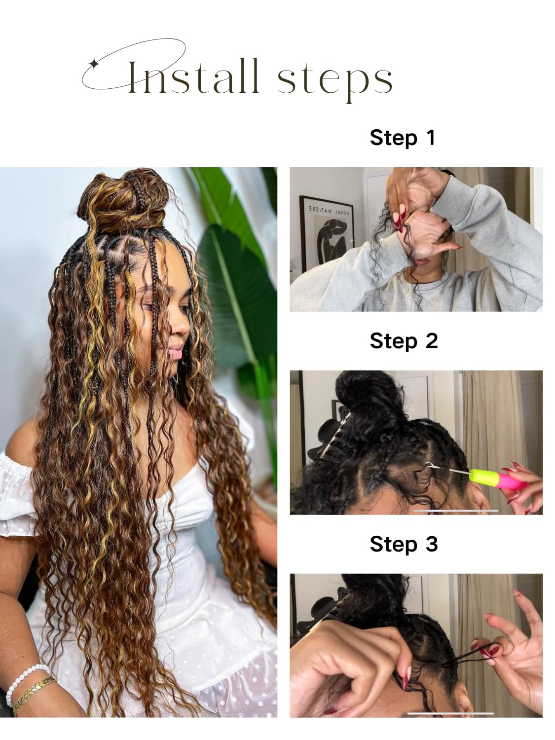 Human Braiding Hair Color #4/27 16 Inch Deep Wave Bulk Human Hair for Braiding No Weft 2Bundles/100g 12A Brazilian Virgin Curly Micro Human Hair Braiding Hair Extensions for Boho Braids