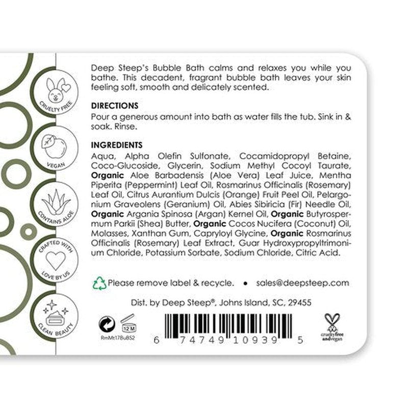 Deep Steep Bubble Bath, 17oz (Pack of 2) (Rosemary Mint)