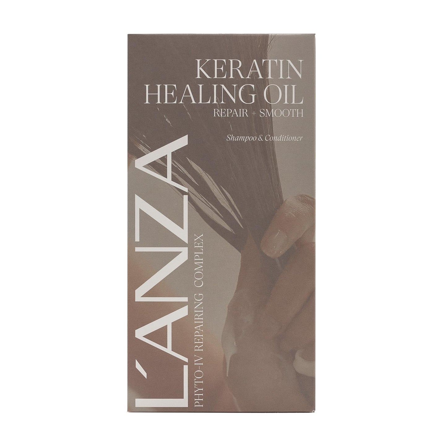 L'ANZA Keratin Healing Oil Shampoo & Conditioner Set, for Dry Damaged Hair, Moisturizing, Detangles, Reduces Breakage, Adds Shine, Anti-Frizz, Color Safe Anti-Humidity Strengthening Care, Haircare Kit