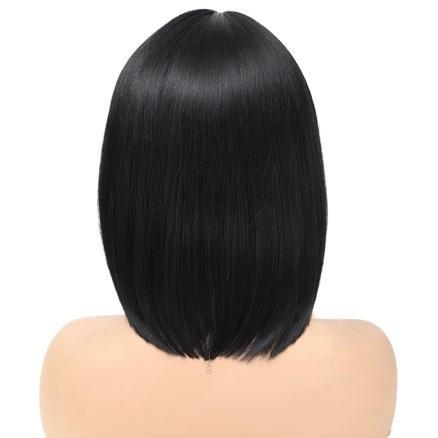 MINLEE Blake Bob Wig With Bangs for Women 12 Inch Straight Bob Wig Blake Wigs Synthetic Heat Resistant Colorful Wig for Cosplay Party Use