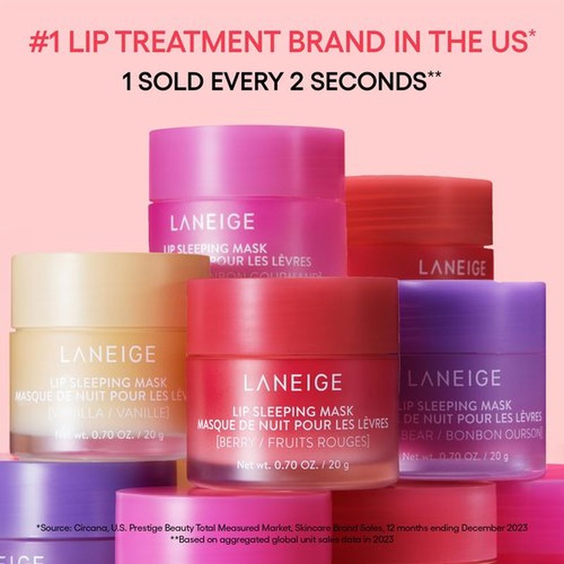 LANEIGE Lip Sleeping Mask Gummy Bear: Nourish, Hydrate, Vitamin C, Murumuru & Shea Butter, Antioxidants, Flaky, Dry Lips