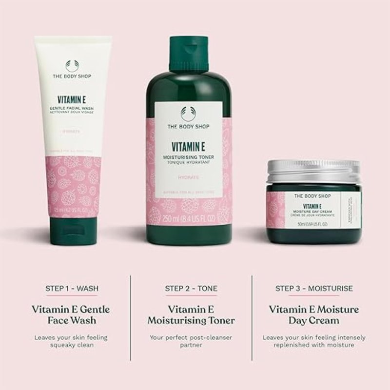 The Body Shop Vitamin E Moisture Cream – Fast Absorbing – Hydrates, Moisturizes and Protects – For Dehydrated Skin – 1.7 oz