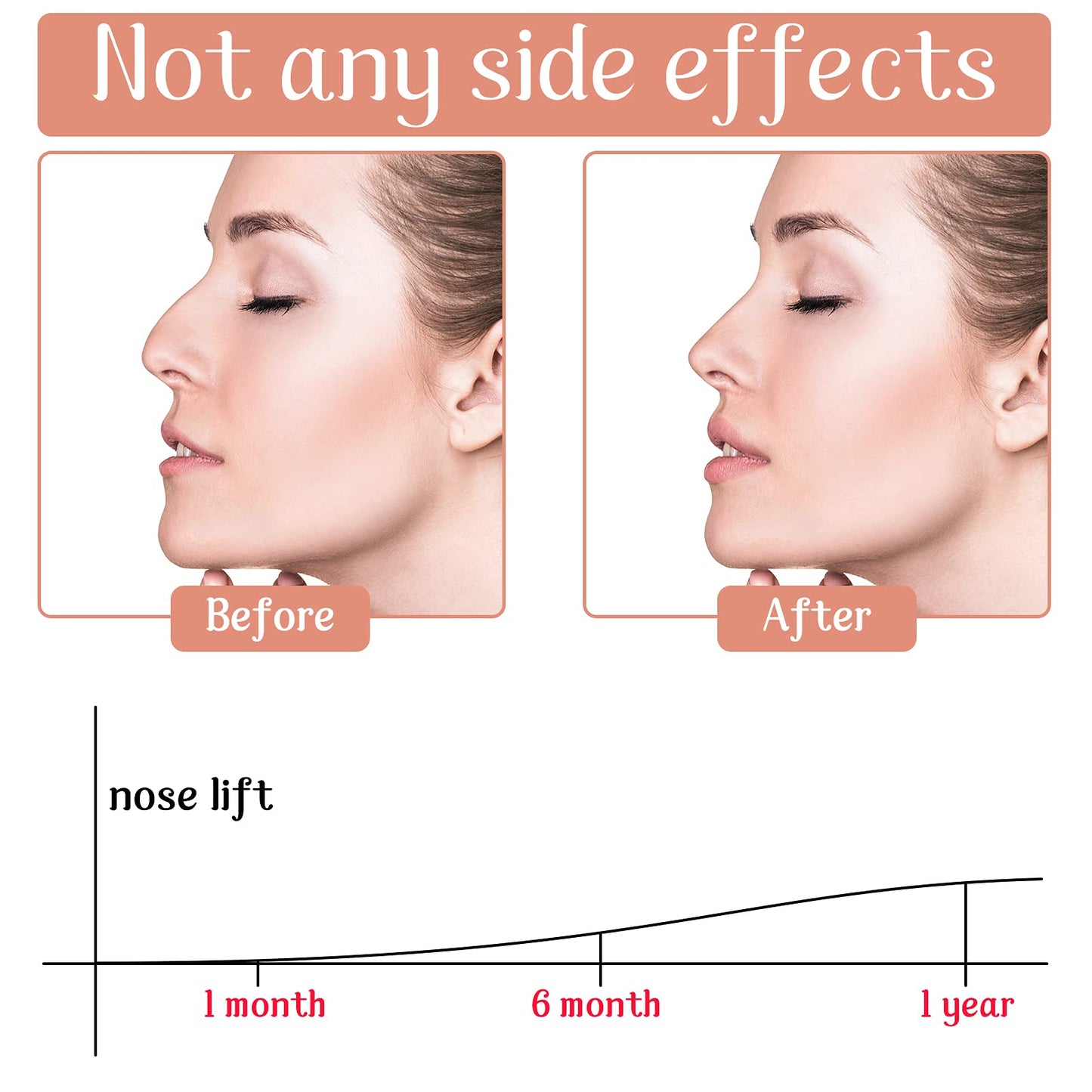 Spnico 6 Pairs Nose Lifter Nose Lifting Shaping Slimmer Clip Beauty Tool Inserts No Pain Invisible Shaper Tool Straightening Beauty Kit for Women Men(Black, Clear)