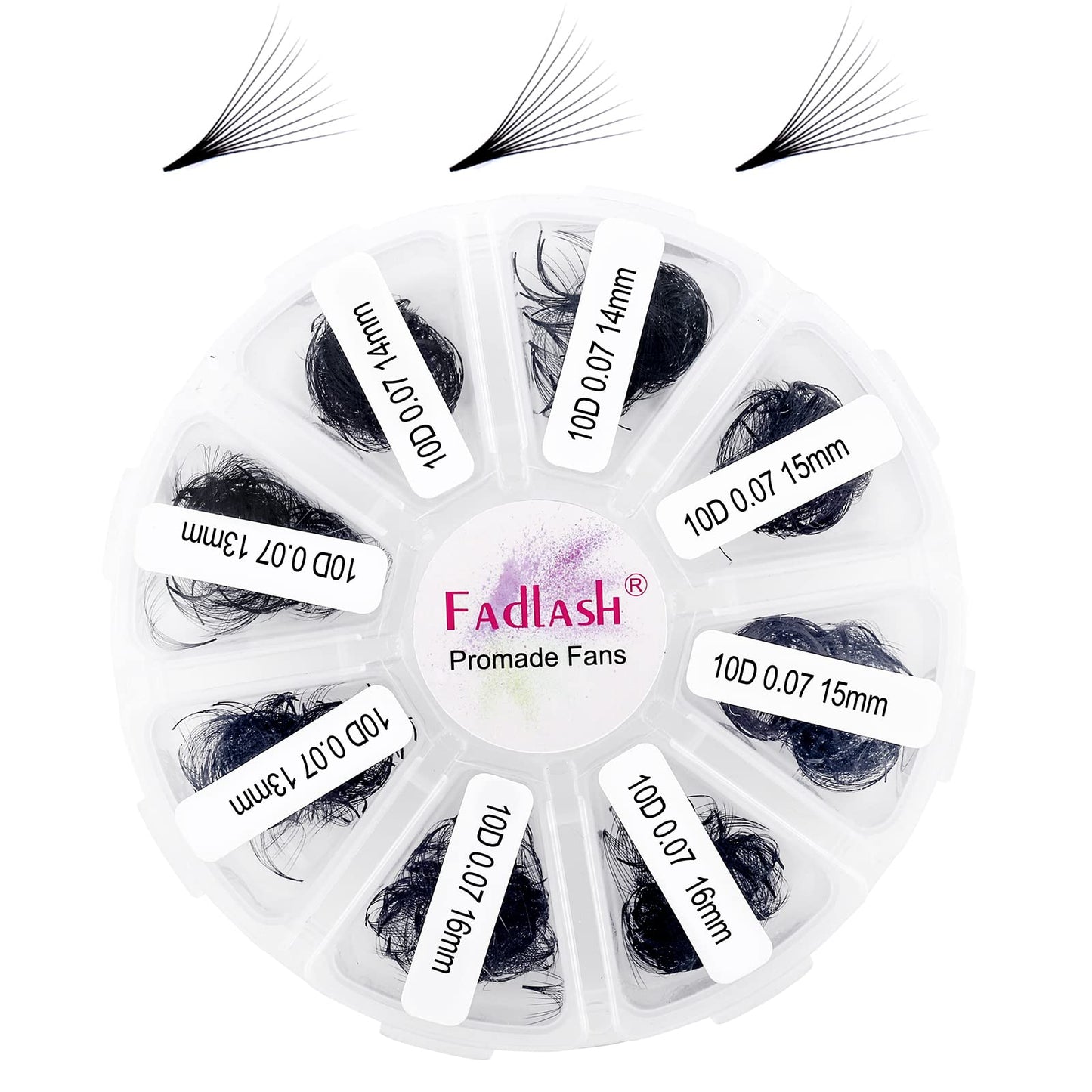 Premade Fans Eyelash Extensions 1000 Promades Eyelash Volume Lash Extensions Pointed Base Loose Fans Premade Lash Extensions Fans Handmade Pre Made Volume Lashes Mix (10D-0.07C, 13-16mm)