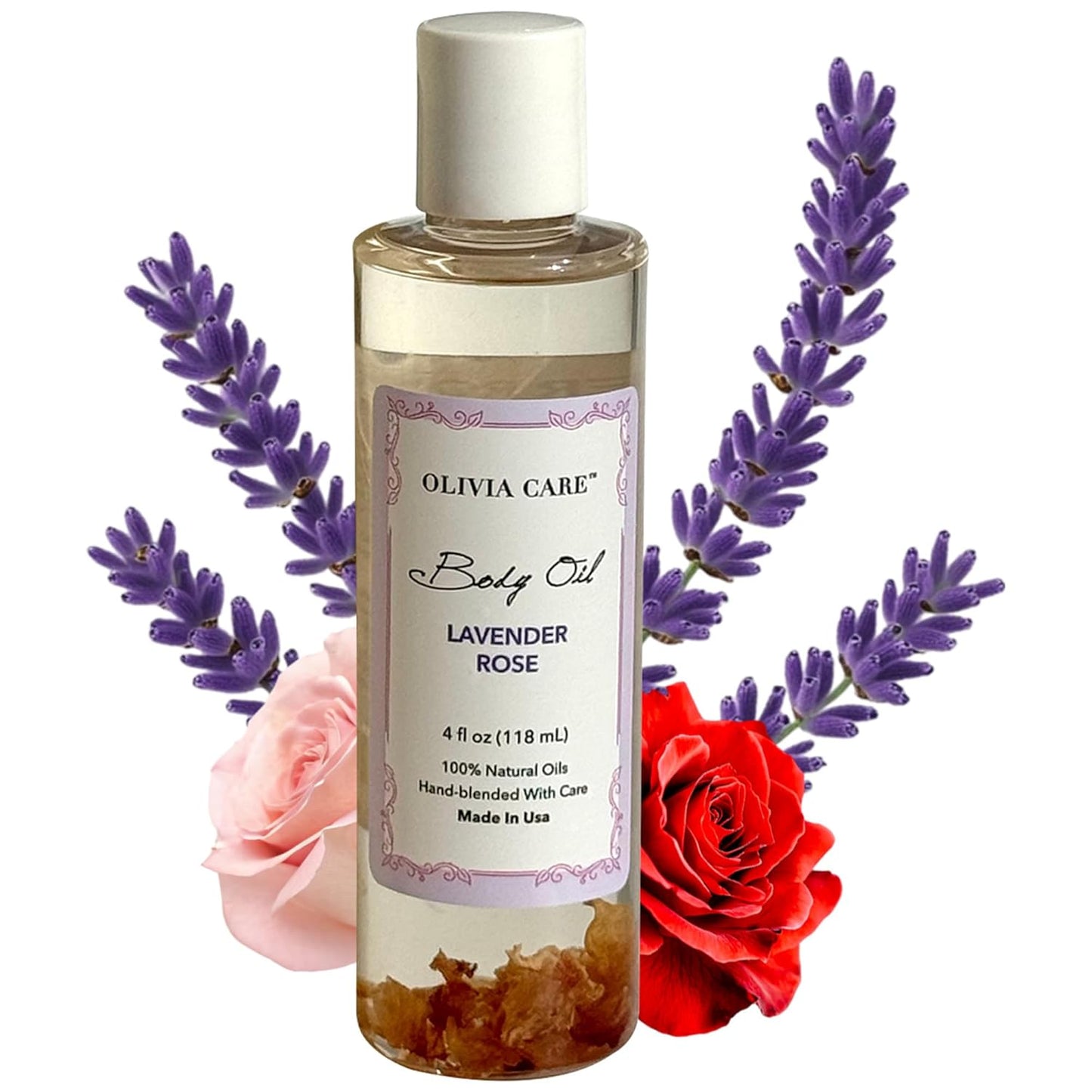 Olivia Care 3 Pack Body Oils: Apricot Fig, French Rose, Jasmine Gardenia - Natural Perfume Oils For Women & After Bath Oils Body Moisturizers, Rich in Vitamin E, K, & Omega (3 Scents)