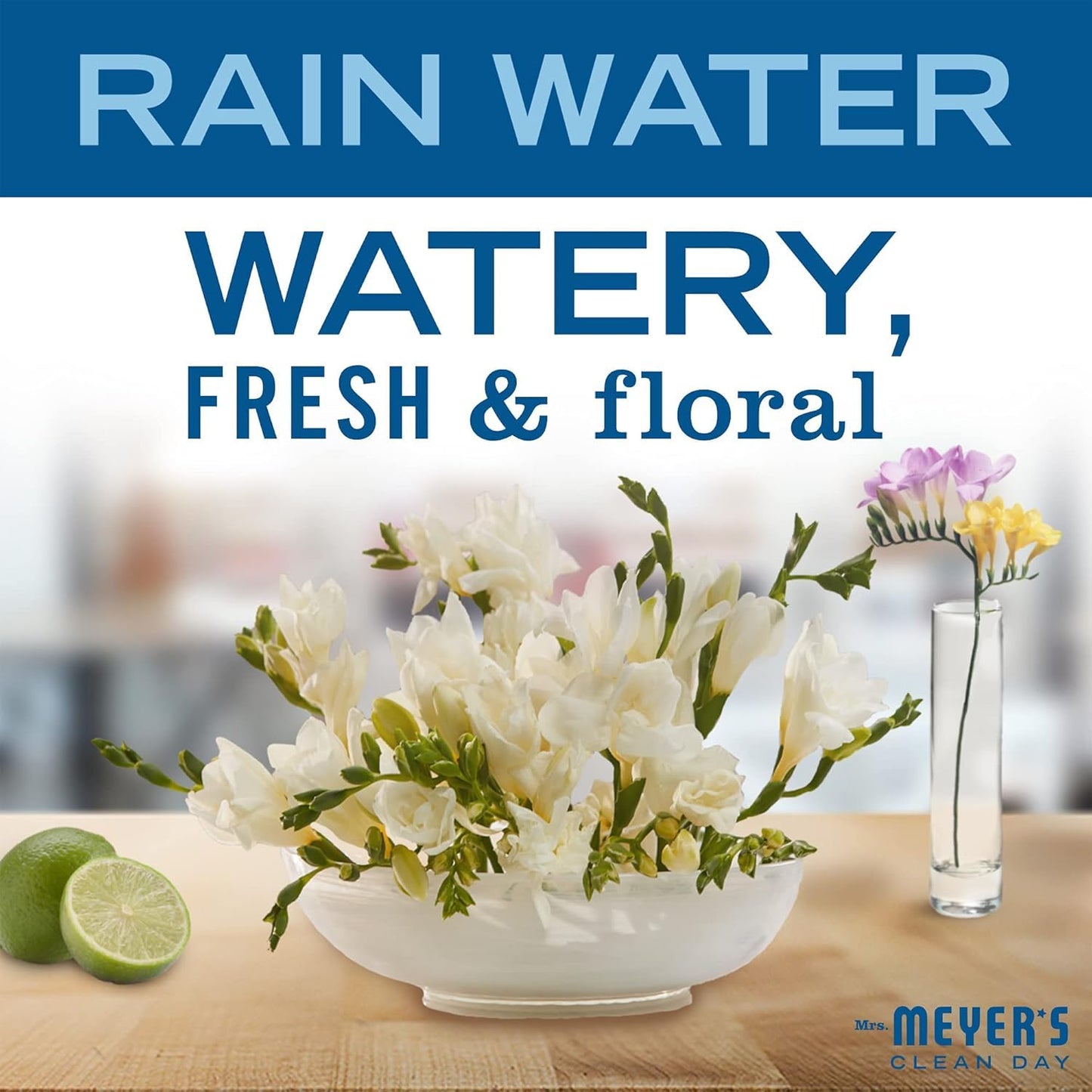 Mrs. Meyer's Liquid Hand Soap - Rainwater Scent | 33 oz Refill & 12.5 oz Bottle Set